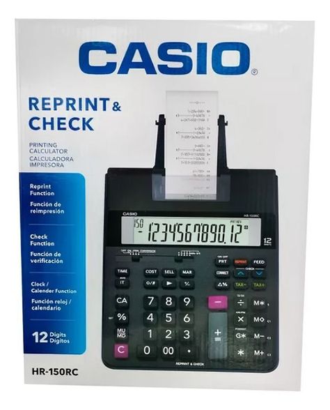 Calculadora CASIO 12 diguitos HR-150RC-0