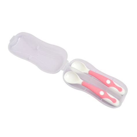 Set Cucharas Flexible con Estuche Rosado-1