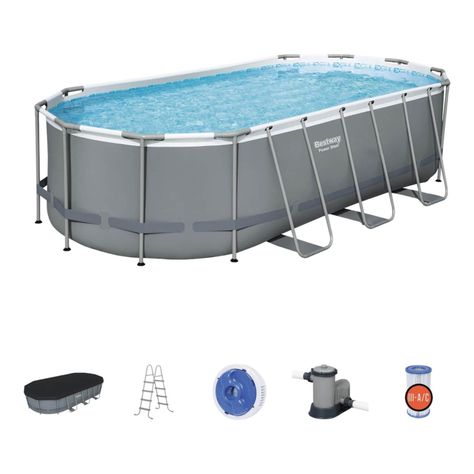 Piscina Bestway Ovalada Filtro + Accesorios 5.49X2.74X1.22M-2