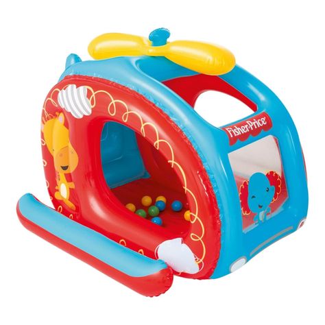 Piscina Helicoptero inflable con pelotas Fisher Price-0