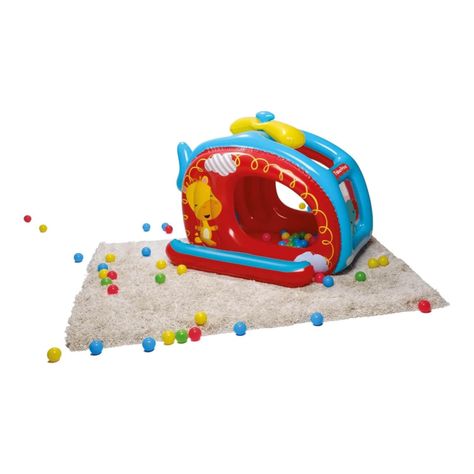 Piscina Helicoptero inflable con pelotas Fisher Price-2