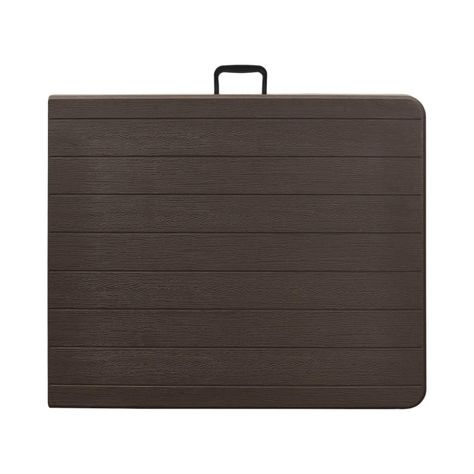 Mesa Plegable Rectangular Diseño Madera 180x74 Café Northwest-3