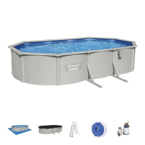 Piscina Bestway Ovalada Hydrium Filtro+Acces 6.10X3.60X1.20M-1