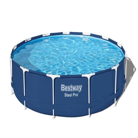 Piscina Bestway Redonda Steel Pro con filtro 3.96MX84Cm Azul-0