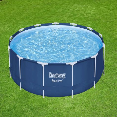 Piscina Bestway Redonda Steel Pro con filtro 3.96MX84Cm Azul-2