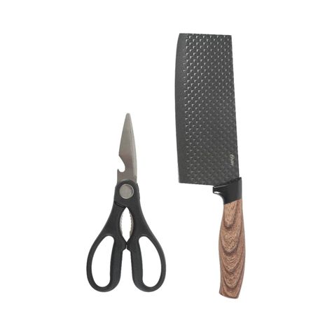 Set Tijera y Cuchillo Carnicero Gunderson 17 Cm Negro Oster-3