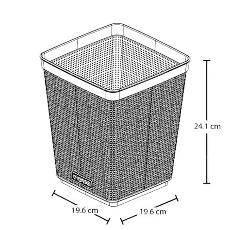 Papelero textura Gris 6 Lts Cafe Rimax-1