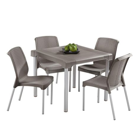 Mesa de terraza patas aluminio 85X85 cm Shia Rimax-2