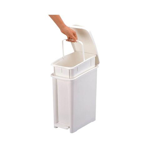 Basurero Plastico con pedal Blanco 10 Lts Rimax-2