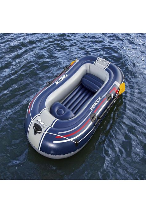 Bote Inflable Con Remos E Inflador Treck X2 2.55X1.27M Bestway-1