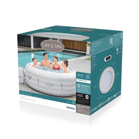 Hot Tub Spa Jacuzzi Inflable Vegas 6 Personas Bestway-8
