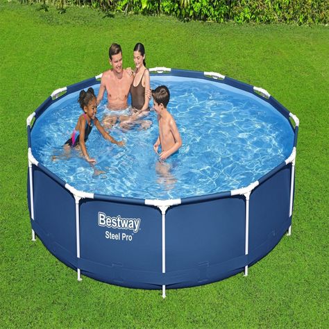 Piscina Bestway Redonda Steel Pro con filtro 3.66MX76Cm Azul-3