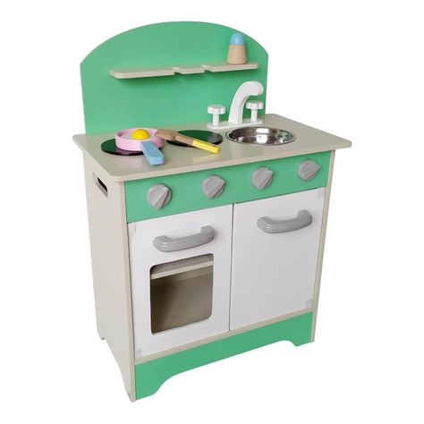 Cocina De Madera Verde + Accesorios 45X26X65 Cms Gamepower-0