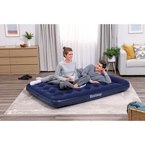 Colchón Inflable Doble Inflador de Pie 191X137X25CM Bestway-7
