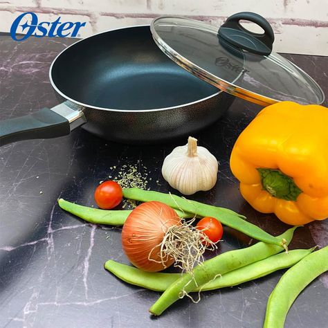 Sartén Wok con tapa antiadherente 24 cm Clairborne Oster-4