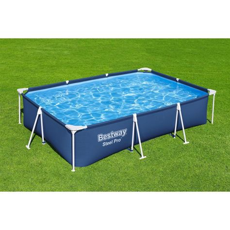 Piscina Bestway Rectangular Steel Pro 3.00MX2.01MX66Cm Azul-7