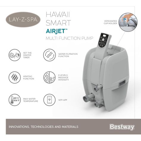 Hot Tub Spa Jacuzzi Inflable Hawaii 6 Personas Bestway-3
