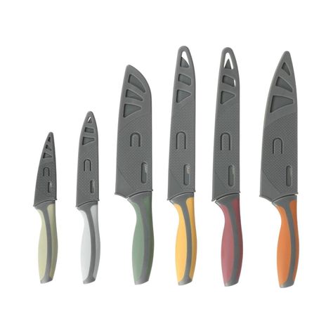 Set Cuchillos acero inoxidable c/funda 6 piezas Ronnan Oster-1