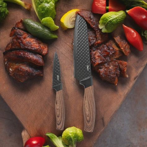Set Cuchillos Santoku acero inox 2 piezas Gunderson Oster-4