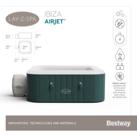 Hot Tub Spa Jacuzzi Inflable Ibiza 6 Personas Bestway-4