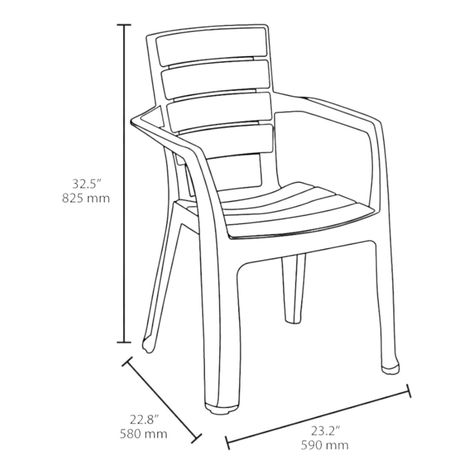Silla de Terrraza con brazo Verde Baru Rimax-1