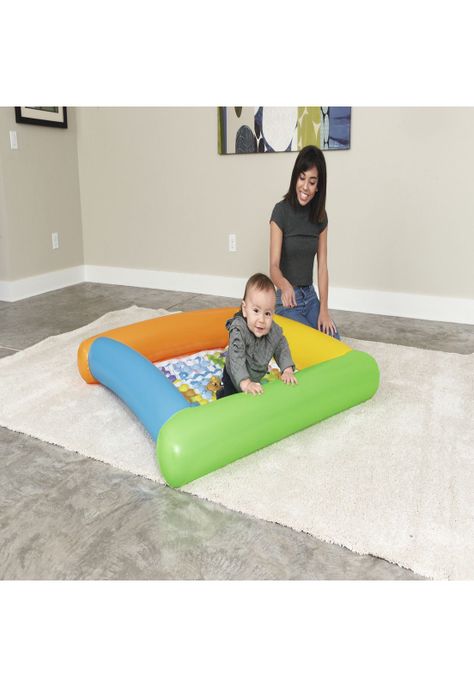 Alfombra De Juegos Inflable Para Bebé 132X132X23 Cms Bestway-1
