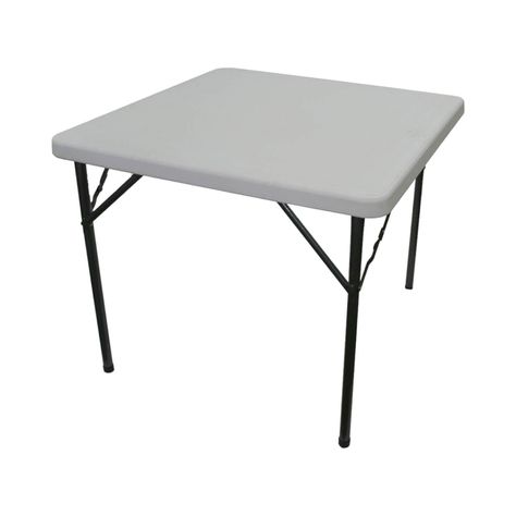 Mesa Plegable Cuadrada 86x86 Cms Blanca Northwest-0