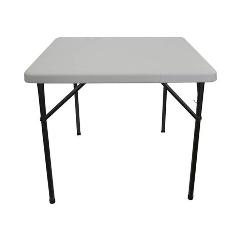 Mesa Plegable Cuadrada 86x86 Cms Blanca Northwest-4