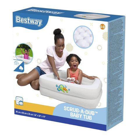Tina Bañera Inflable Para Bebé 86X86X25 Cms Bestway-2