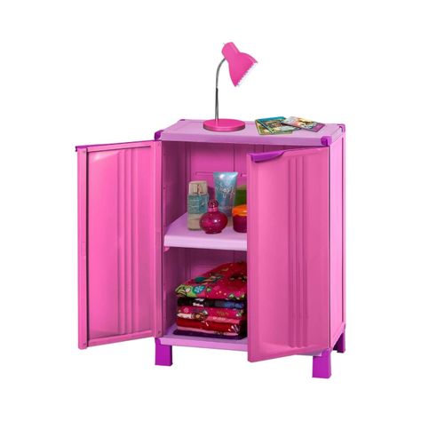 Gabinete Multiuso Plastico Rosado 66.5x39x91 Starplast Rimax-1