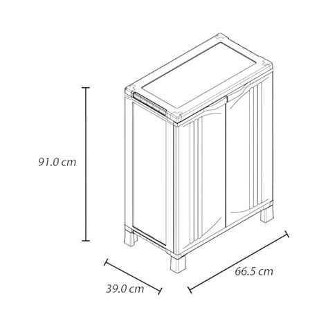 Gabinete Multiuso Plastico Rosado 66.5x39x91 Starplast Rimax-2