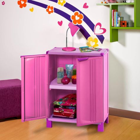 Gabinete Multiuso Plastico Rosado 66.5x39x91 Starplast Rimax-3