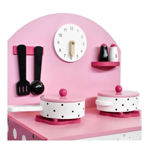 Cocina De Madera Rosada + Accesorios 43,5X23,5X70 Gamepower-2