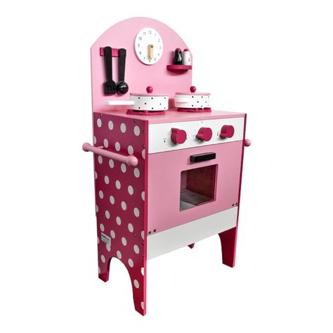 Cocina De Madera Rosada + Accesorios 43,5X23,5X70 Gamepower-4