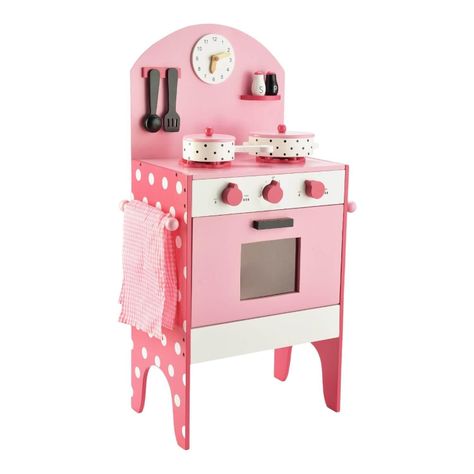 Cocina De Madera Rosada + Accesorios 43,5X23,5X70 Gamepower-6