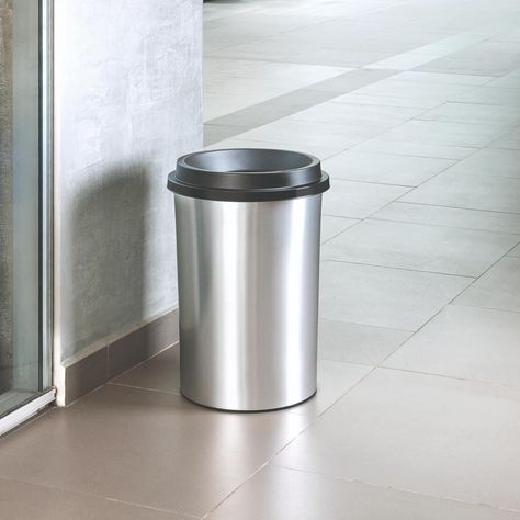 Basurero Metal gris 50 Lts Rimax-2