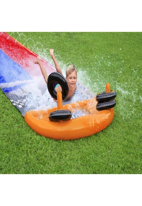 Deslizador Doble 4.88M Con Juego De Aros Inflables Bestway-2