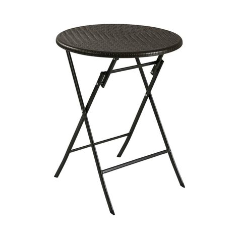 Set 2 Sillas + Mesa Redonda Plegable 60 cm Rattan Northwest-1