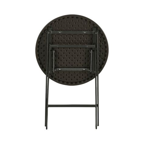 Set 2 Sillas + Mesa Redonda Plegable 60 cm Rattan Northwest-3