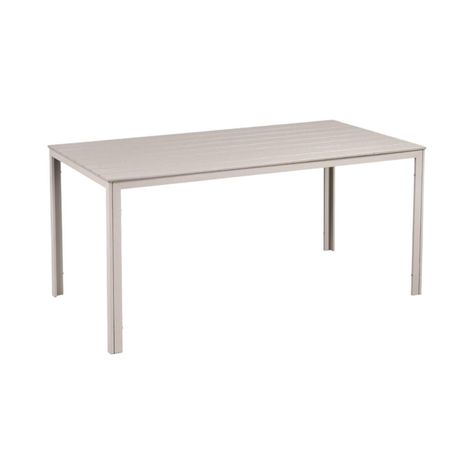 Mesa Terraza Polywood Impermeable 156x78cm Beige Northwest-0