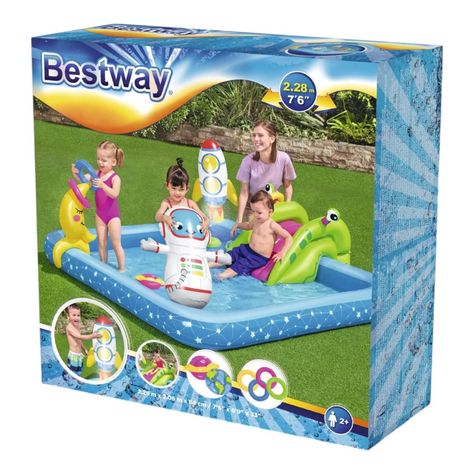 Piscina y juegos inflable Astros 2.28MX2.06MX84Cms Bestway-2