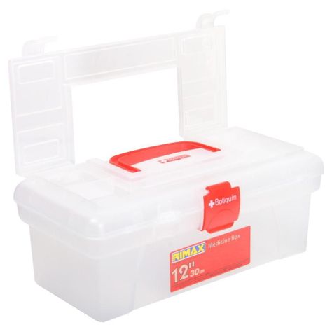 Caja Organizadora Botiquin Transparente 30x16x13 cms Rimax-0