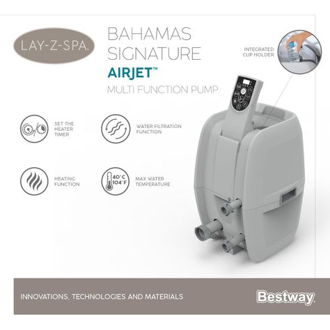 Hot Tub Spa Jacuzzi Inflable Bahamas 4 Personas Bestway-3