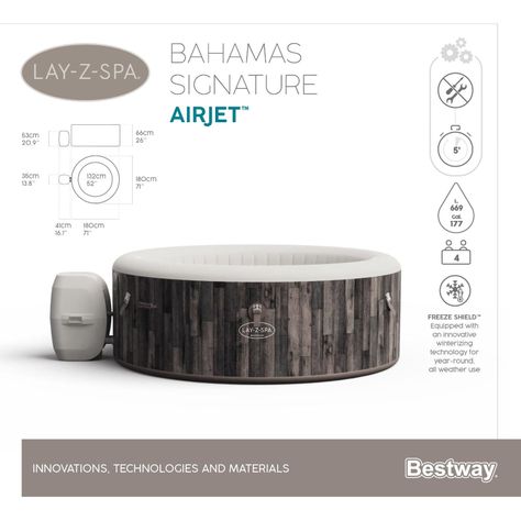 Hot Tub Spa Jacuzzi Inflable Bahamas 4 Personas Bestway-4
