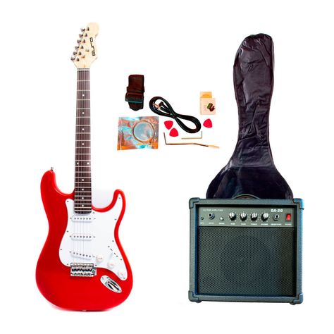 Pack guitarra eléctrica adulto con ampli 15W y accesorios-0