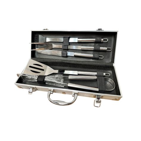 Set asado 5 piezas maleta metal-0