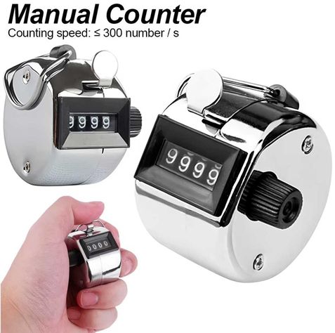 Cuenta Personas Manual Mecanico Contador de Mano Dedo Anillo Metal-4