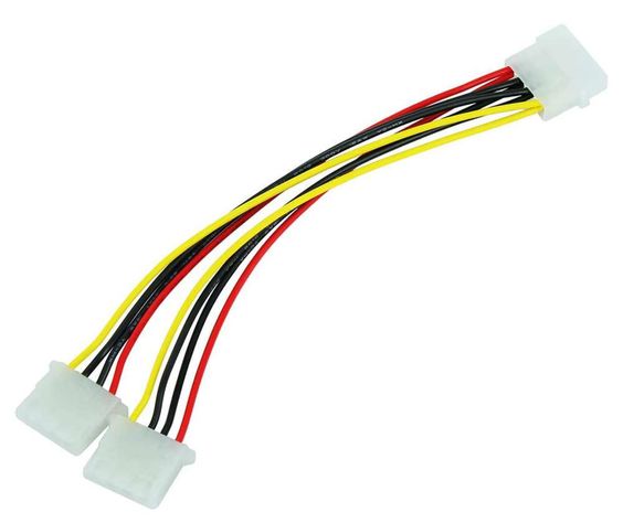 Cable Splitter Adaptador Doble Conector Molex Ide Pc Disco-1