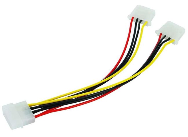 Cable Splitter Adaptador Doble Conector Molex Ide Pc Disco-2