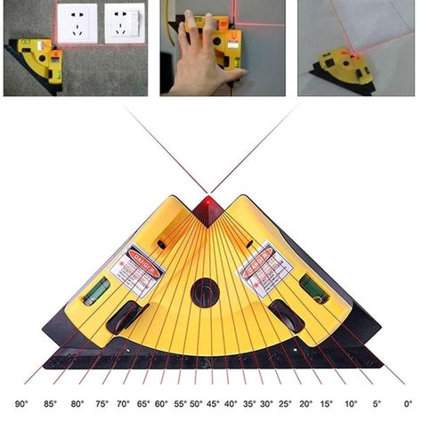 Nivel Escuadra Laser Nivelador Regla 90 Angulo Recto Esquina-7